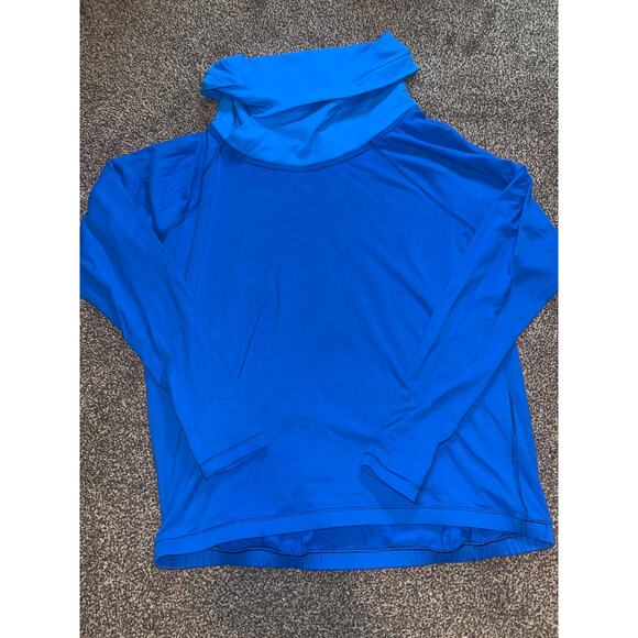 lululemon womens V-Neck, Collared,Exercise  Or Casual Long Sleeve Blue Top 8 - Picture 1 of 3